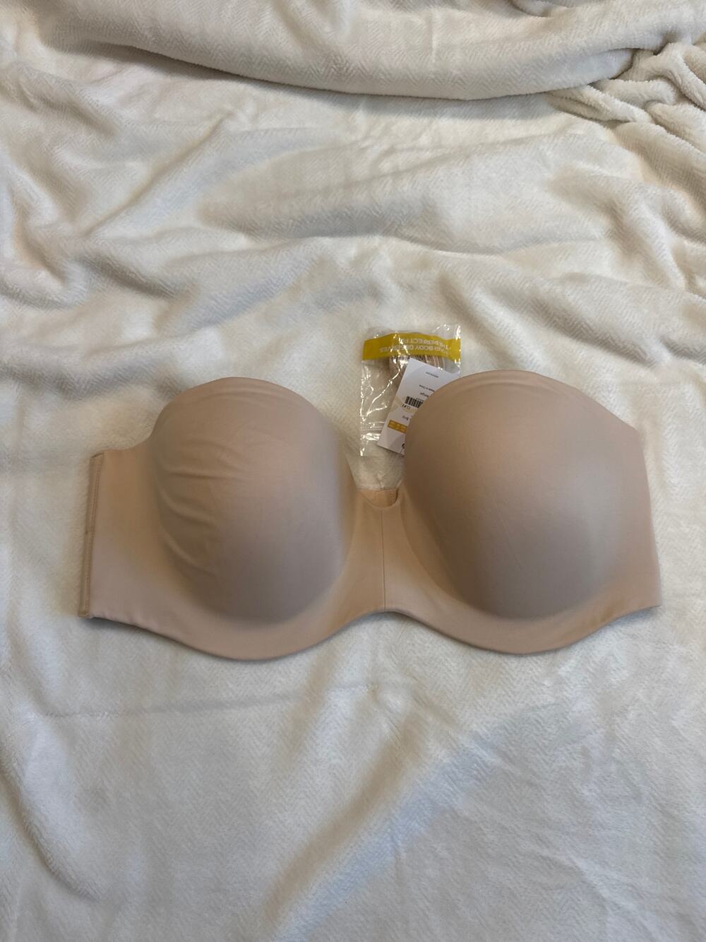 Delimira Strapless Seamless Bra Beige Size 40DD